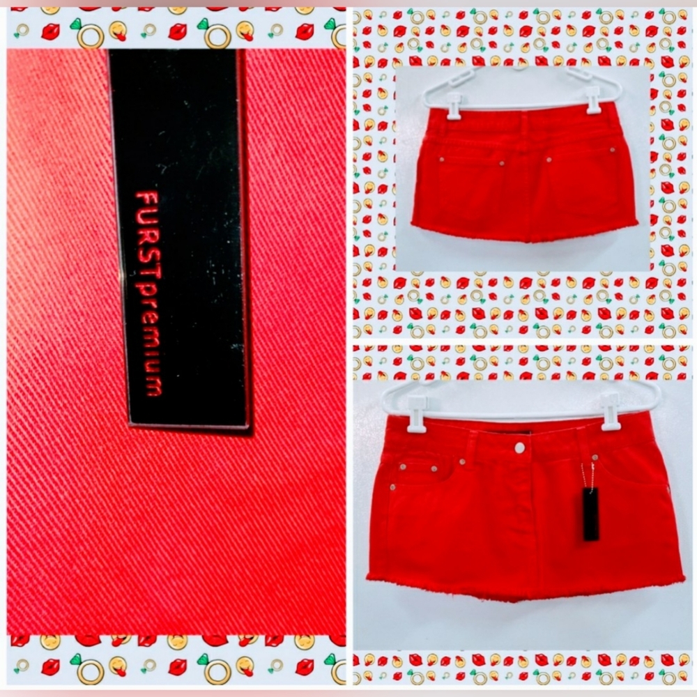 FURST PREMIUM RED MINI SKIRT BRAND NEW WITH TAG